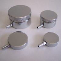 A set of four stainless steel precordial chest piece set