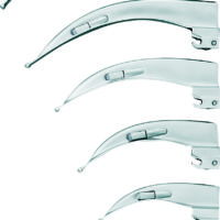 various sizes of conventional macintosh english laryngoscope blades